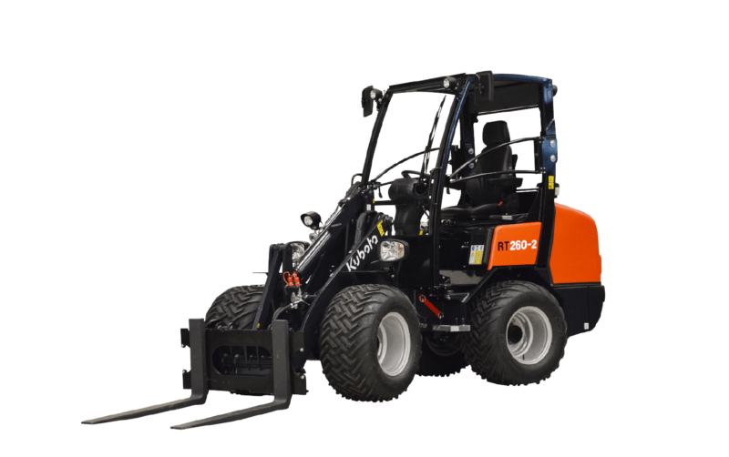 Ein Studiobild des Radladers KUBOTA RT260-2