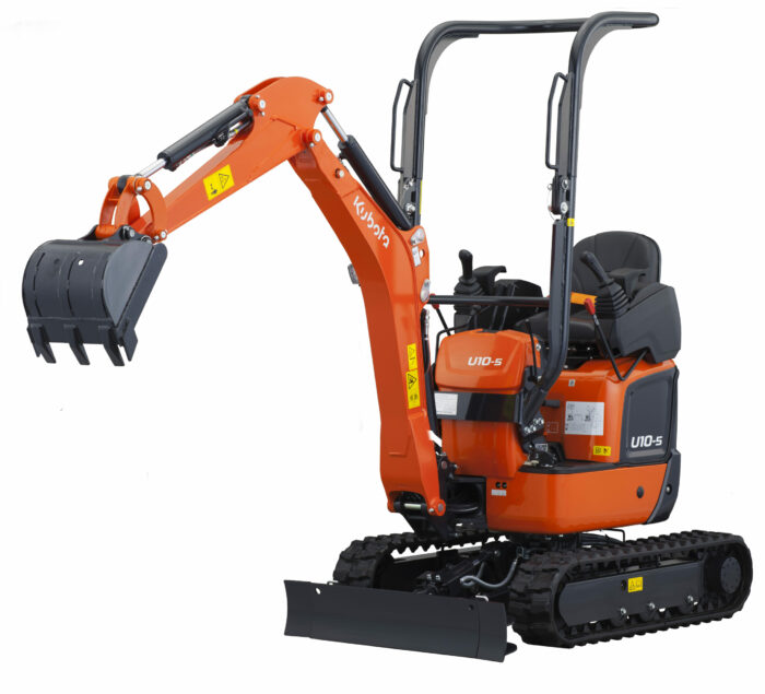 Ein Studiobild des Minibaggers KUBOTA U10-5