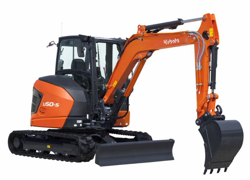 Ein Studiobild des Minibaggers KUBOTA U50-5