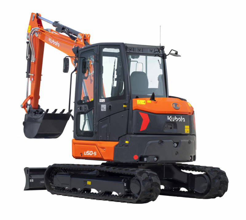 Ein Studiobild des Minibaggers KUBOTA U50-5