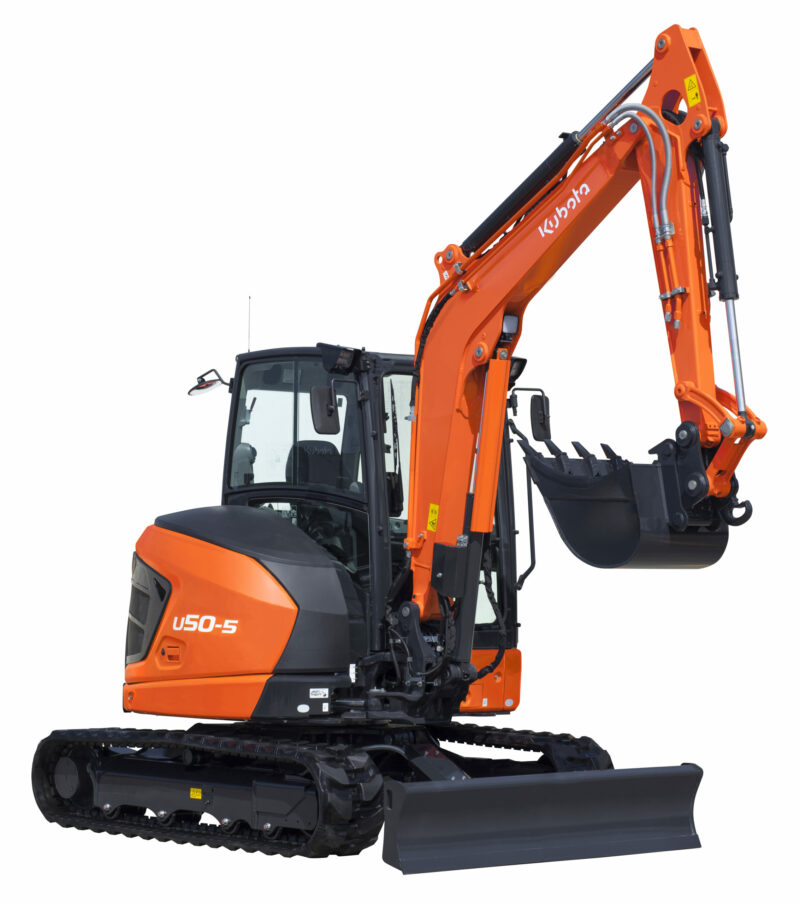 Ein Studiobild des Minibaggers KUBOTA U50-5