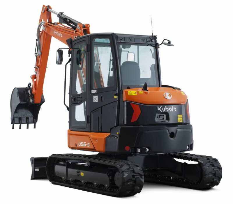 Ein Studiobild des Minibaggers KUBOTA U56-5