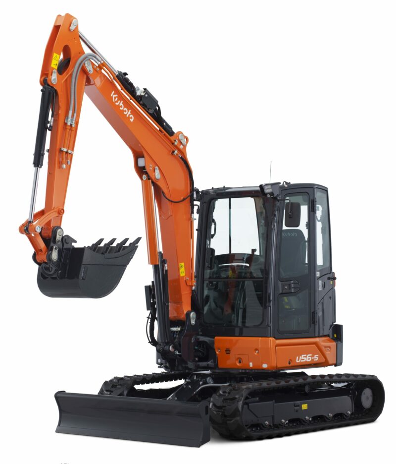Ein Studiobild des Minibaggers KUBOTA U56-5