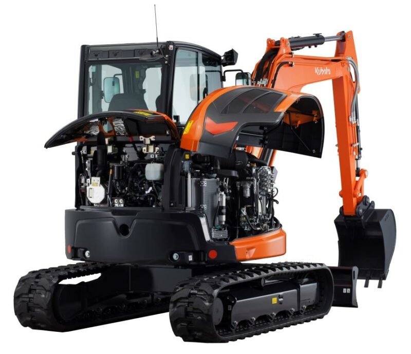 Ein Studiobild des Minibaggers KUBOTA U56-5