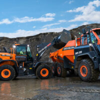 Ein Bild des Radladers DEVELON DL380-7 im Einsatz